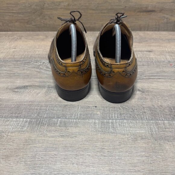 Bruno Magli Brown Leather Wingtip Oxfords Men's Size EU 42 - Picture 3 of 6